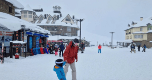 Nevadas en la estación de Sierra Nevada